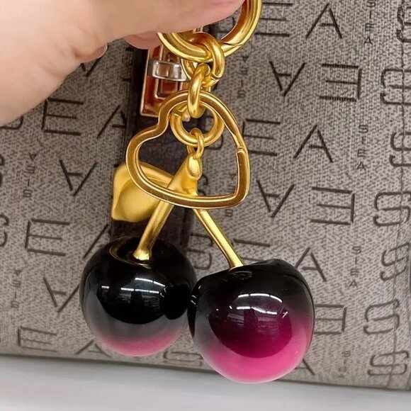 Gold and Black Cherry Keychain - Picture 1 of 2